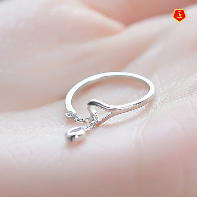 [Ready Stock]Silver Ring Korean Style Creative Simple Stylish Cute