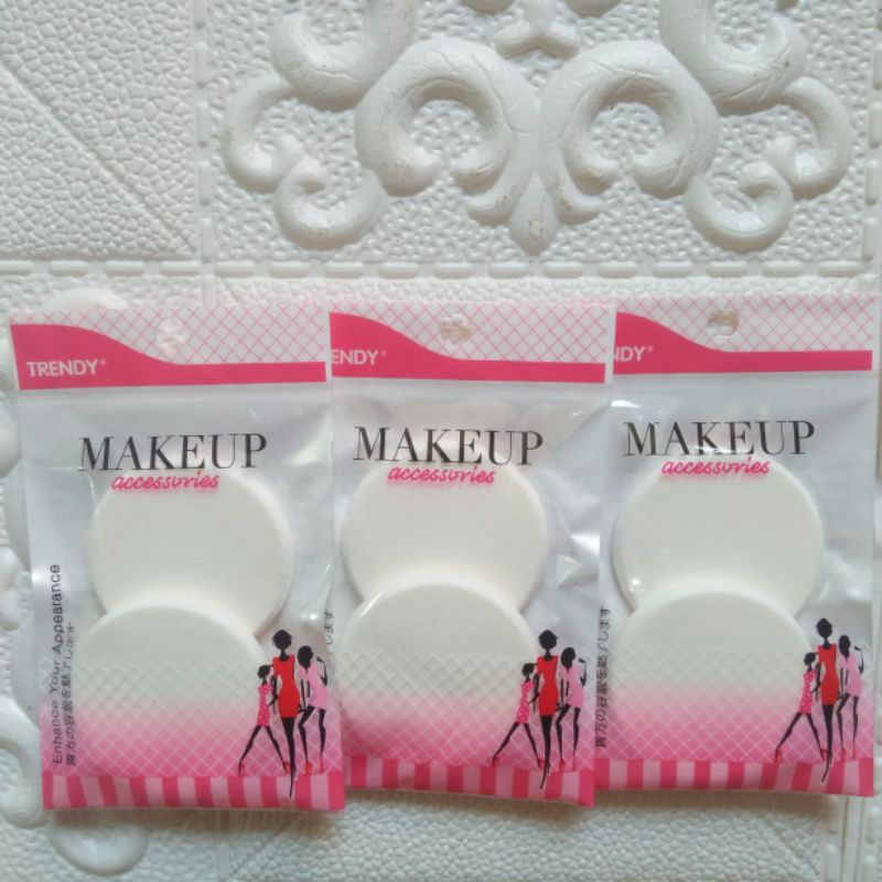 SPONS BEDAK PADAT BULAT ISI 2PCS PUTIH