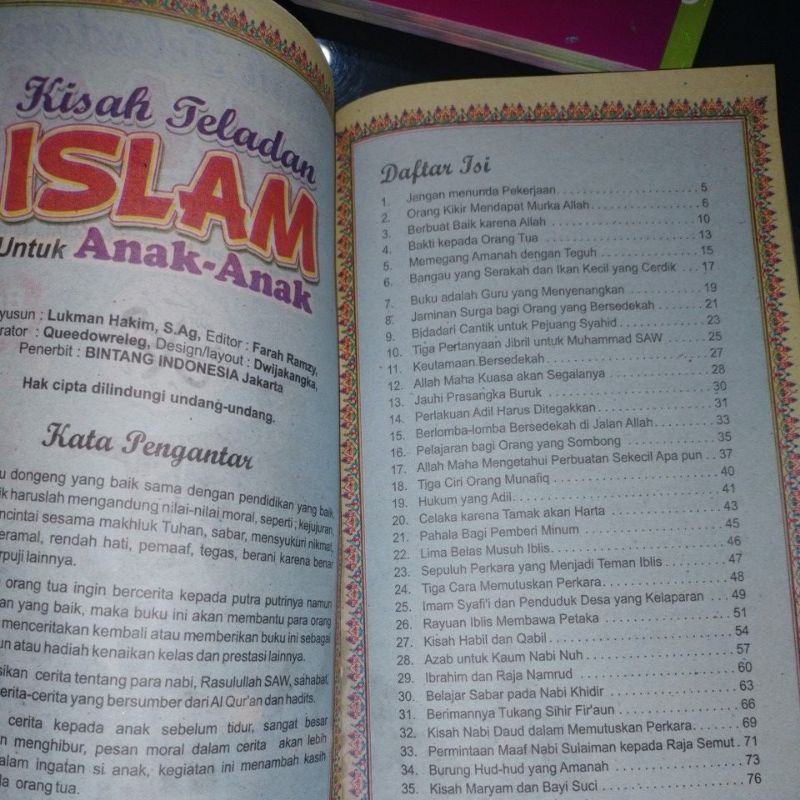 buku kisah teladan untuk anak- anak (15x24cm)