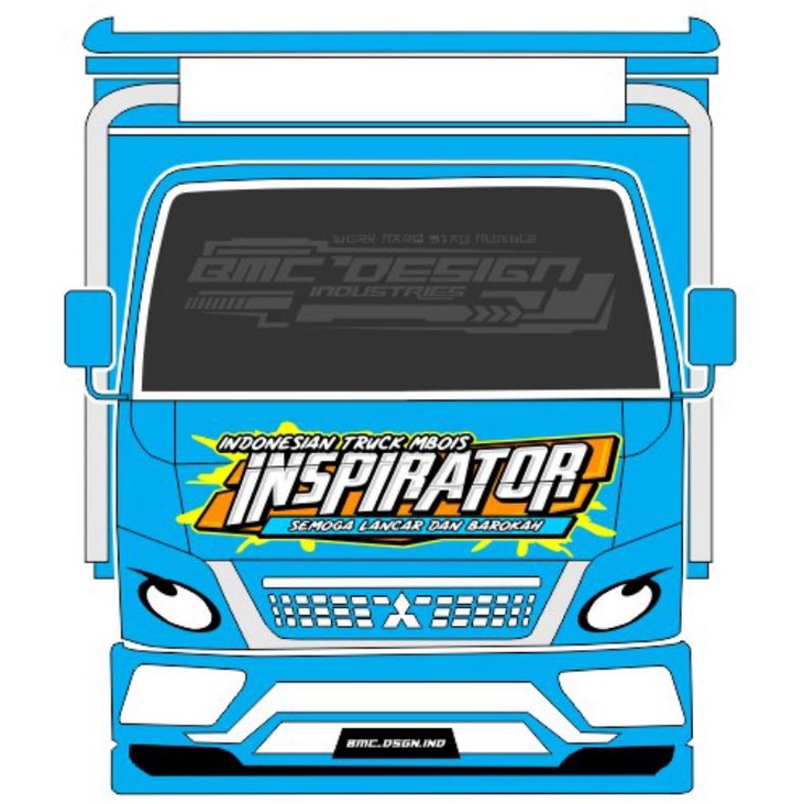 stiker kabin depan truk, Stiker kabin truk canter