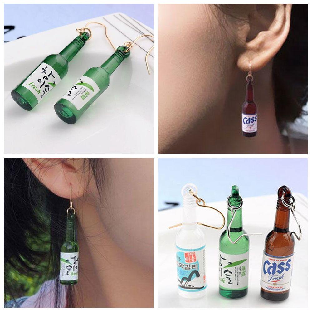 Nanas 1pasang Anting Botol Anggur Hadiah Fashion Drop Menjuntai Perhiasan