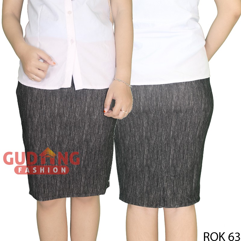 Rok Span Scuba Pendek / Rok Kerja Pendek / Rok Casual/ Rok Pendek (COMB)