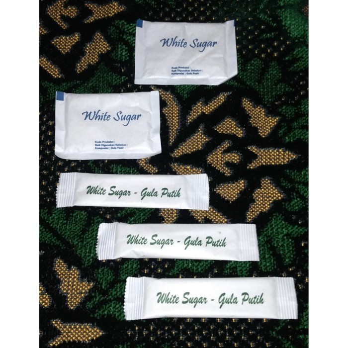 

WM28 White Sugar Stick & Sachet Gula Pasir Gula Putih Kemasan Kotak St