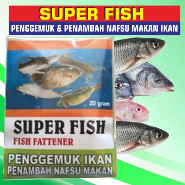 Super Fish Fattener 20g 20 gr Obat Penggemuk Penambah Nafsu Makan Ikan