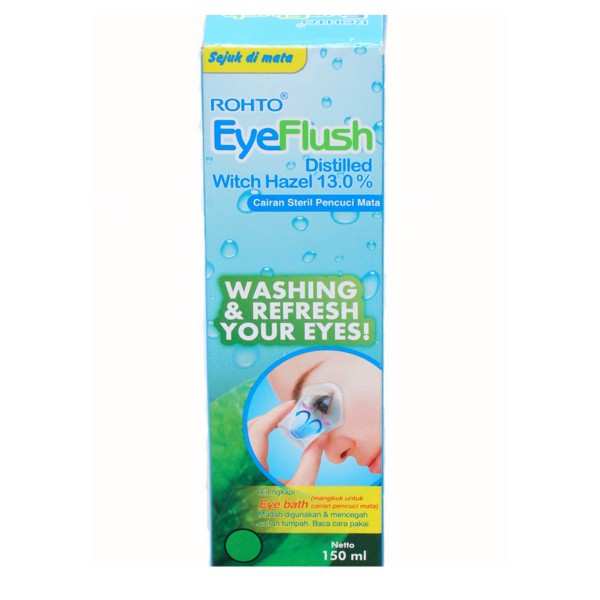 ROHTO EYE FLUSH CAIRAN STERIL PENCUCI MATA 150 ML