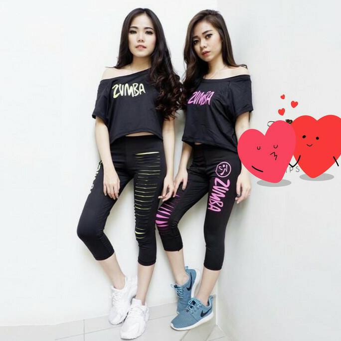 STELAN BAJU SENAM CELANA RIPPED ZUMBA