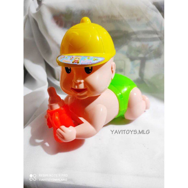 SH188 MAINAN LUCU BONEKA BAYI TARIK DOT LAMPU MAINAN ANAK BALITA MAINAN TARIK LAMPU