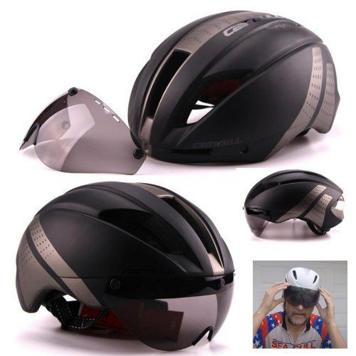 Helm Sepeda Kacamata Lens Bike Glass Helm Cairbull Black J5SE02KY 111