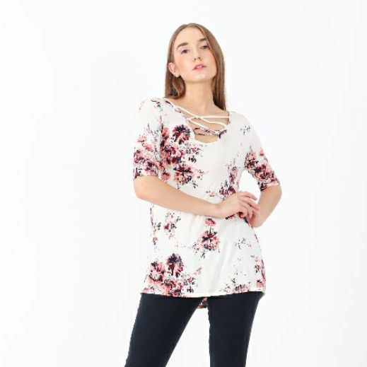 Blouse Casual lengan pendek Branded Sisa Export Termurah