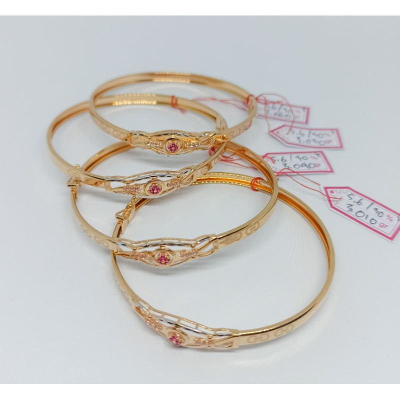 Gelang kaku emas asli cap 300%