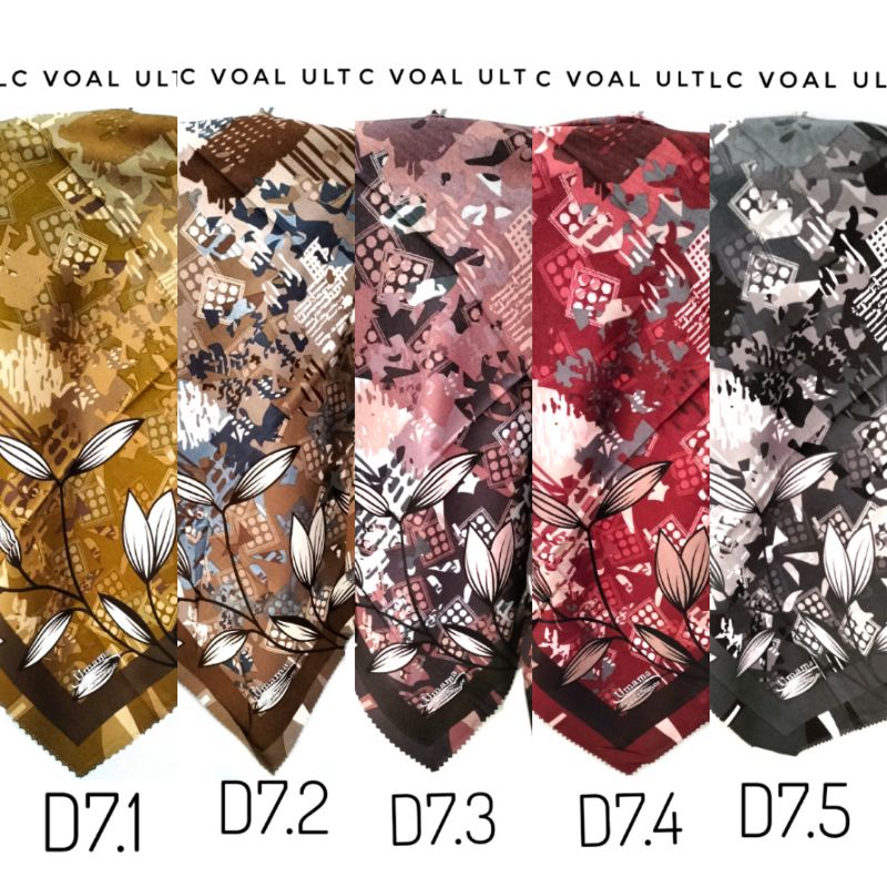 Jilbab Motif umama ultimate LC Hijab Segi Empat voal miracle Ukuran 110x110cm