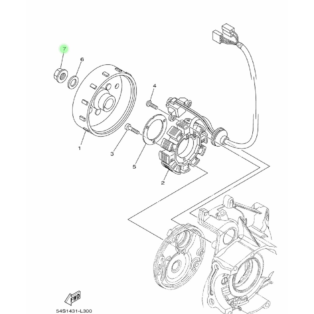 NUT MUR MAGNET MAHNIT KRUK KREK AS KANAN MIO J SOUL GT FINO FI XRIDE X RIDE 115 LAMA ORIGINAL YGP