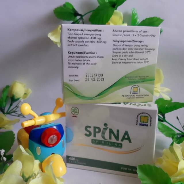 Masker Spina Spirulina Blister Nasa Pencerah Penghalus Kulit Wajah Penghilang Jerawat Batu