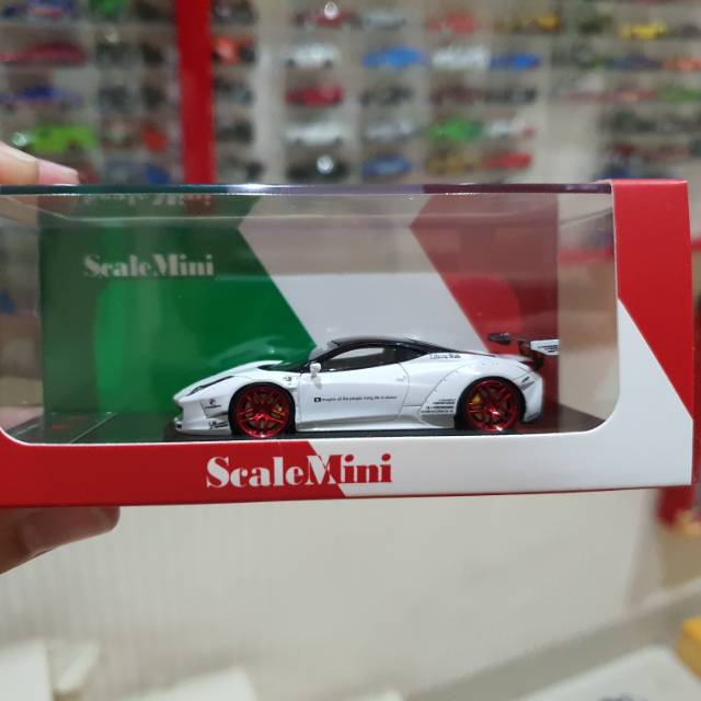 diecast ScaleMini ferrari 458 liberty walk gt wing white limited resin