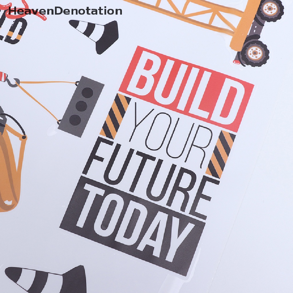 [HeavenDenotation] DIY Wall Sticker Transport Cars Truck Digger Kids Rooms Decor Boys Room Art Wall