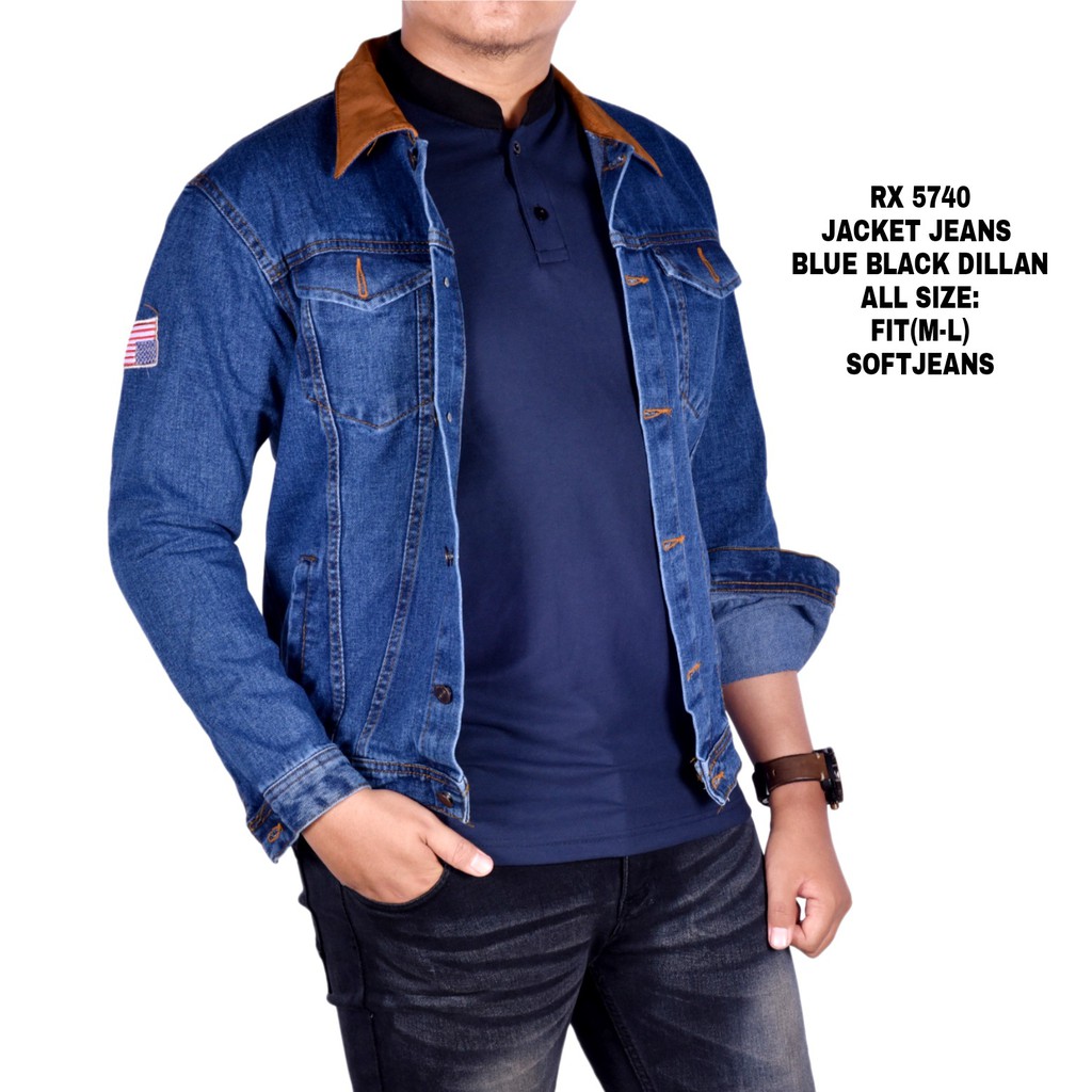 TURUN HARGA ! Jaket Dilan Biowash 1991 - Jaket Jeans Cowok - Jaket Denim Pria - Jaket Jeans Pria