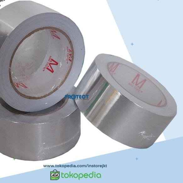 

☉ Lakban Aluminium Foil Tape 2"x36m Alumunium Tape Tahan Panas ♕