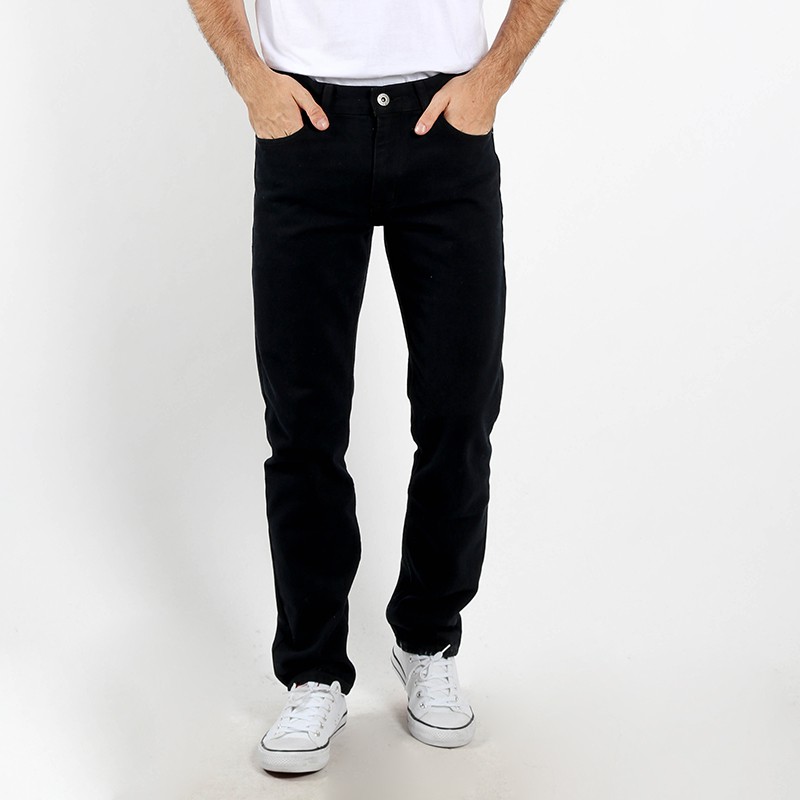  Edwin  Celana Jeans  Vegas  Black Reguler Fit Pria Panjang 