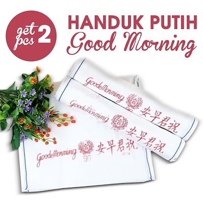 Handuk Good Morning Handuk Wajah/Handuk Olahraga/Handuk Salon dan Perlengkapan Haji dan Umroh-Vegasus Store (COD)