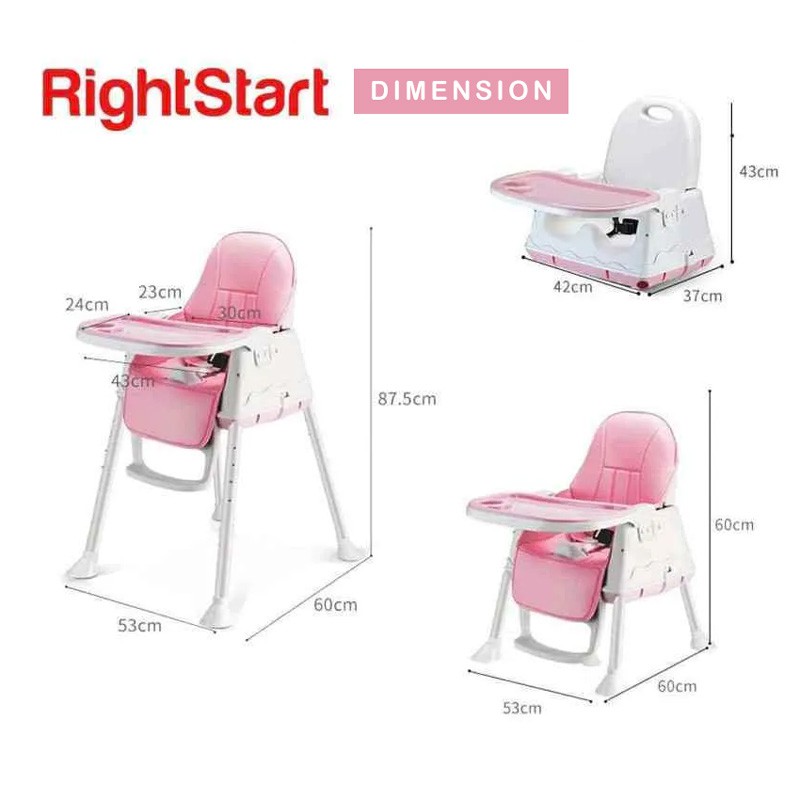 Right Start 4in1 Highchair HC2372 - Kursi Makan Bayi