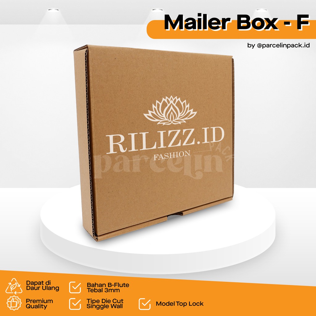 

[POLOS 25x25x5cm] KARDUS BOX PACKING ONLINE SHOP / MAILER BOX MB-F / KARDUS COKLAT