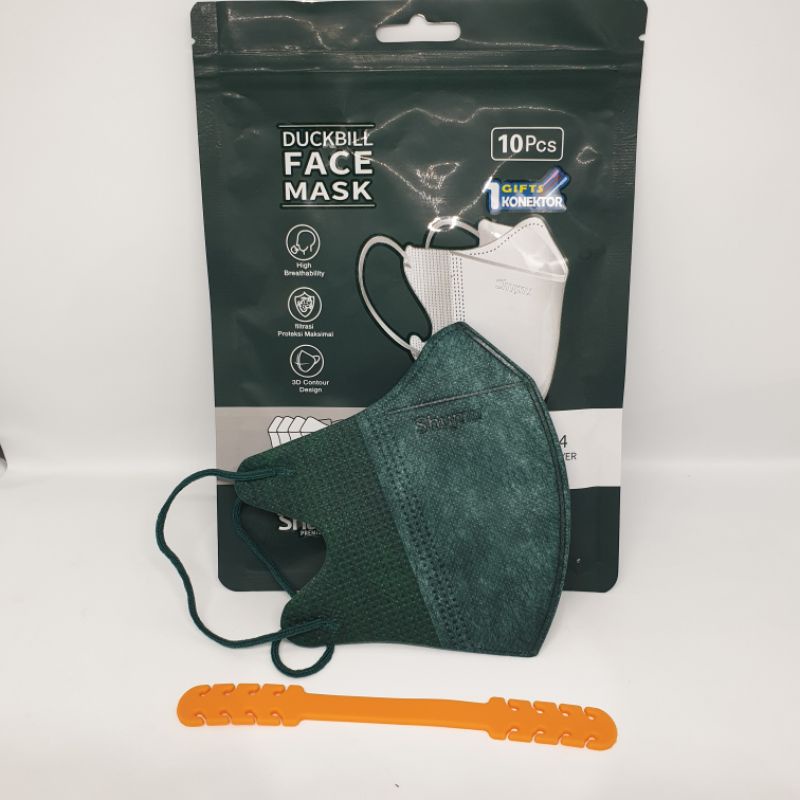 Masker Duckbil Duckbill Dukbil Dakbil Shumu 4 Ply Warna Hijau Green Tua Botol Army Matcha Shrimpink 