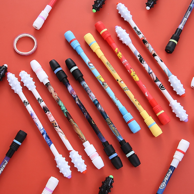 Hot Sale/Pen Spinning Nunchuck Lipat LED/Pen Mainan Spinner Tulisan/Pen Spinning Coating Anti Slip Dengan Lampu Flash