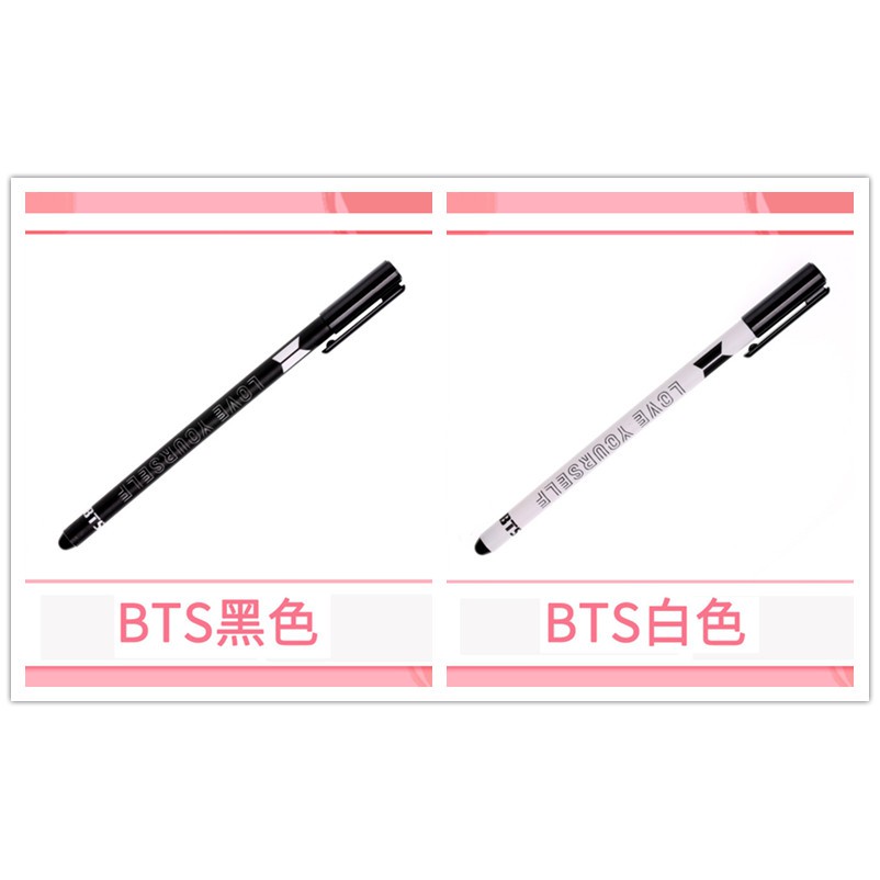 [Bayar Di Tempat]KPOP BTS Bangtan Boys Stationery Pulpen Gel Warna Hitam 0.38