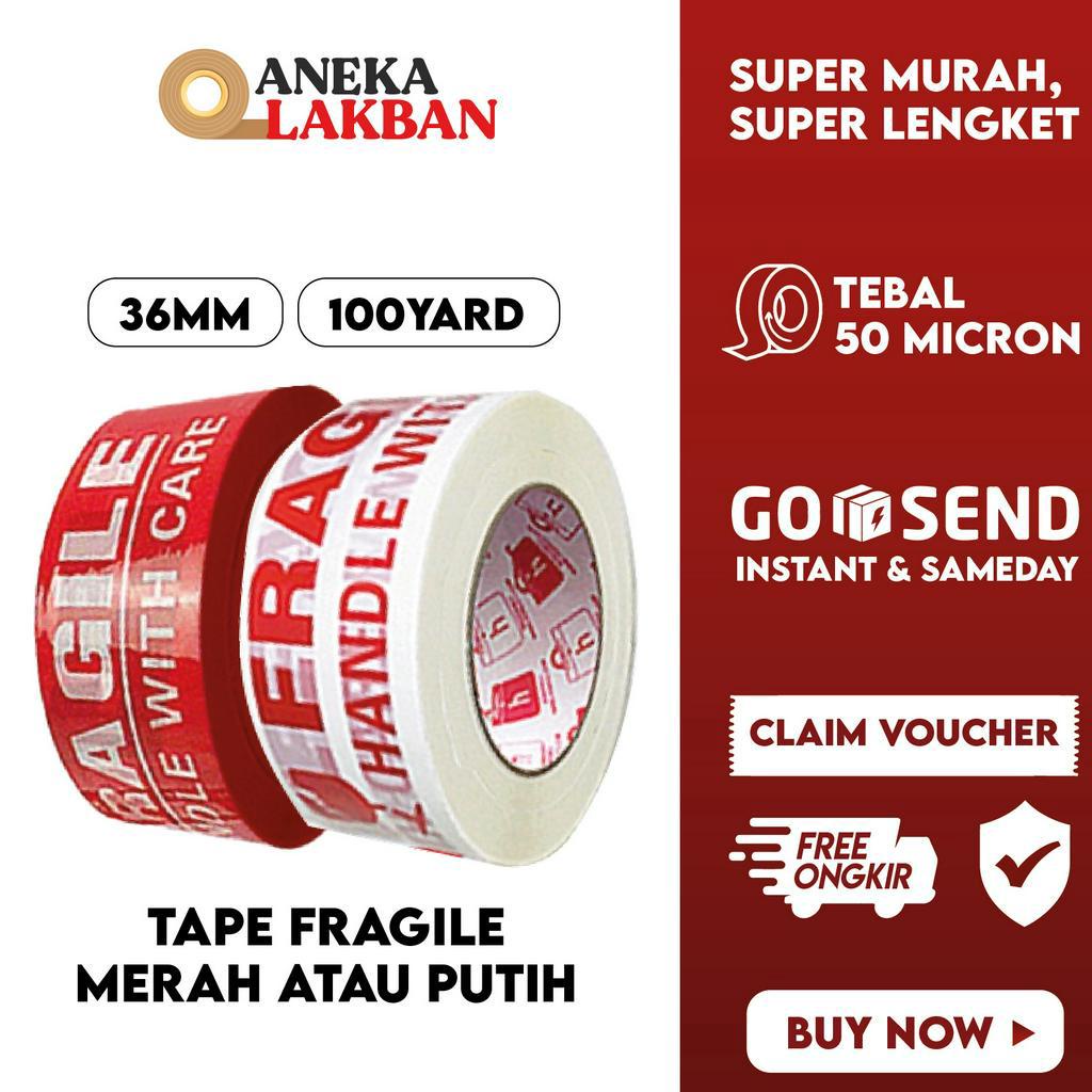 

NEW HORICI LAKBAN FRAGILE MERAH PUTIH 36MMX1Y ISOLASI JANGAN DIBANTING MUDAH PECAH BELAH