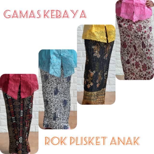 (DIJAMIN REALPICT) ROK PLISKET ANAK/ROK ANAK/ROK KEBAYA ANAK/ROK BATIK ANAK USIA 3-5 TH