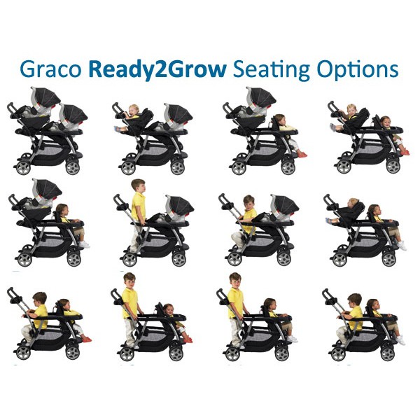 graco double ready to grow stroller