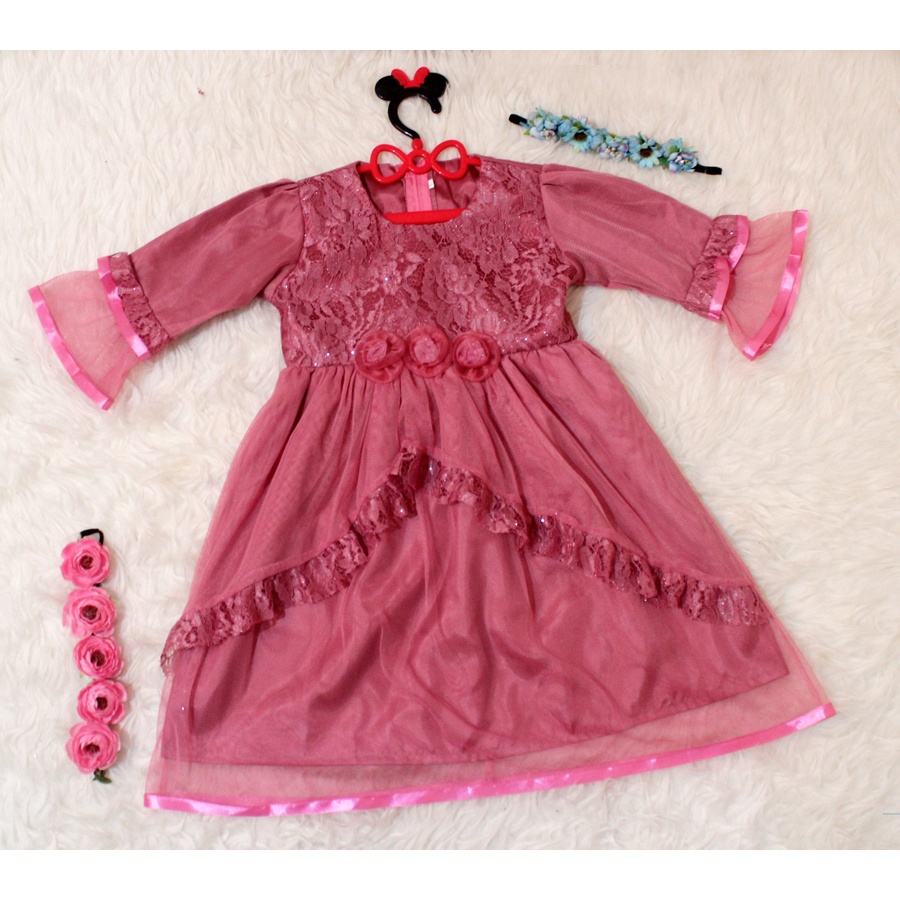 Set Hijab J381 Kids /Maxi /Stelan Maxi Dress Bergo Anak/Baju Muslim Hijab Anak/Gamis Syari Anak