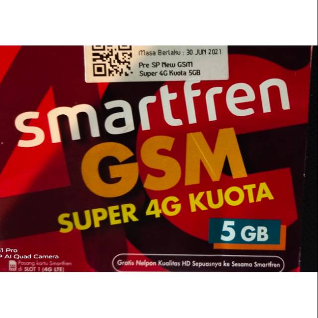 Perdana Kouta internet 5GB Smartfren 4G LTE