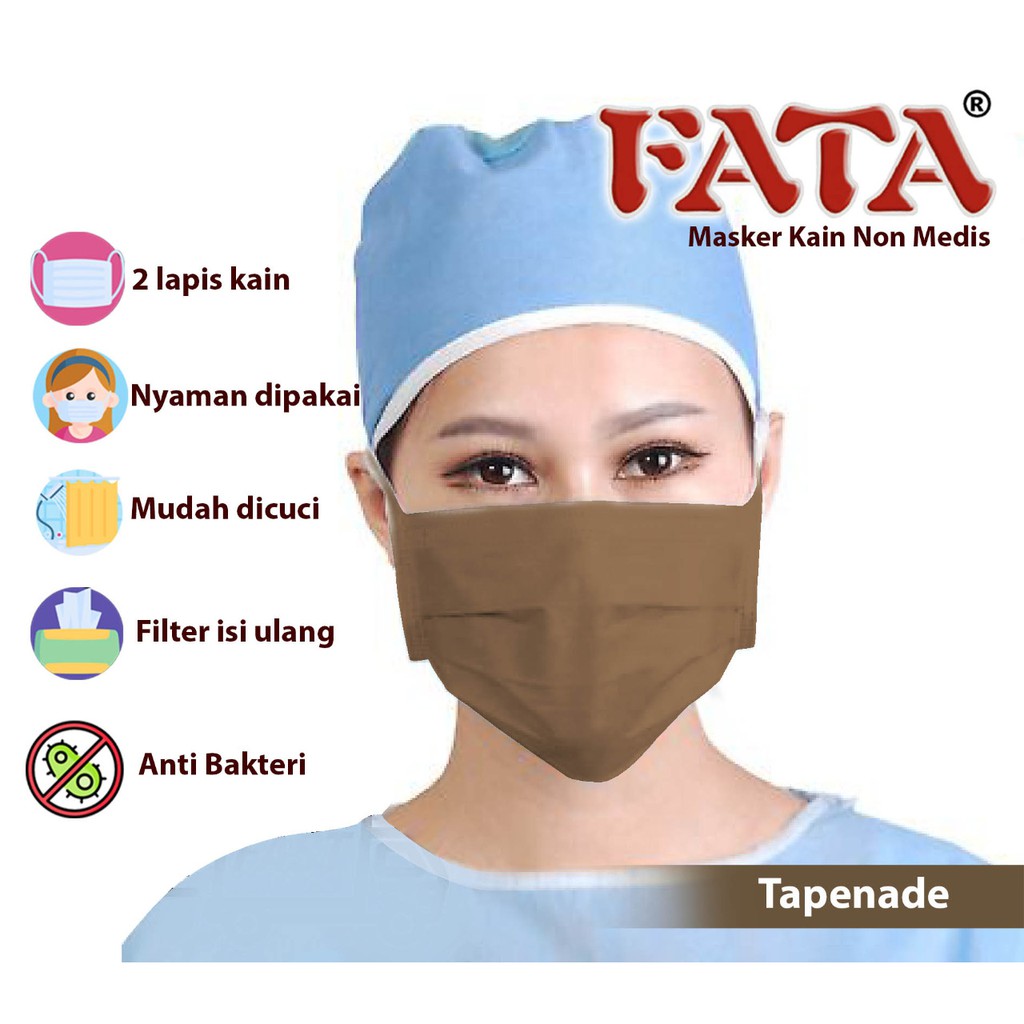 FATA - Masker Kain Bisa Refill Tissue (1 LUSIN) (12 pcs) Terlaris