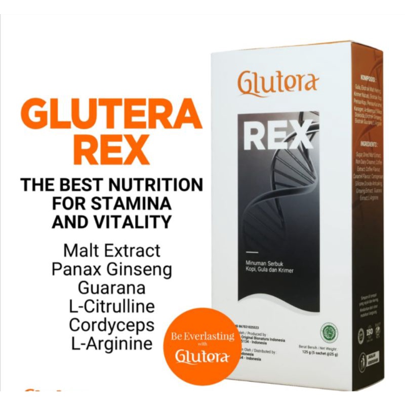 GLUTERA REX - SUPLEMEN VITALITAS - 1 BOX ISI 5 SACHET (125 GR)