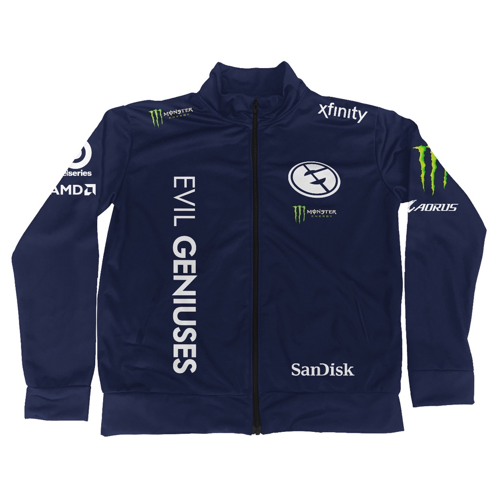 Jaket Turtleneck Team EG Evil Geniuses Navy  [ Nickname bisa di request ]