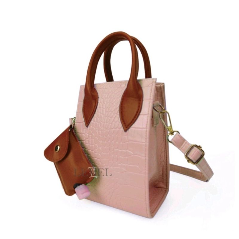 TAS LEVEL FIT BAG ( MUAT HP ) CROCO MINI SELEMPANG WANITA