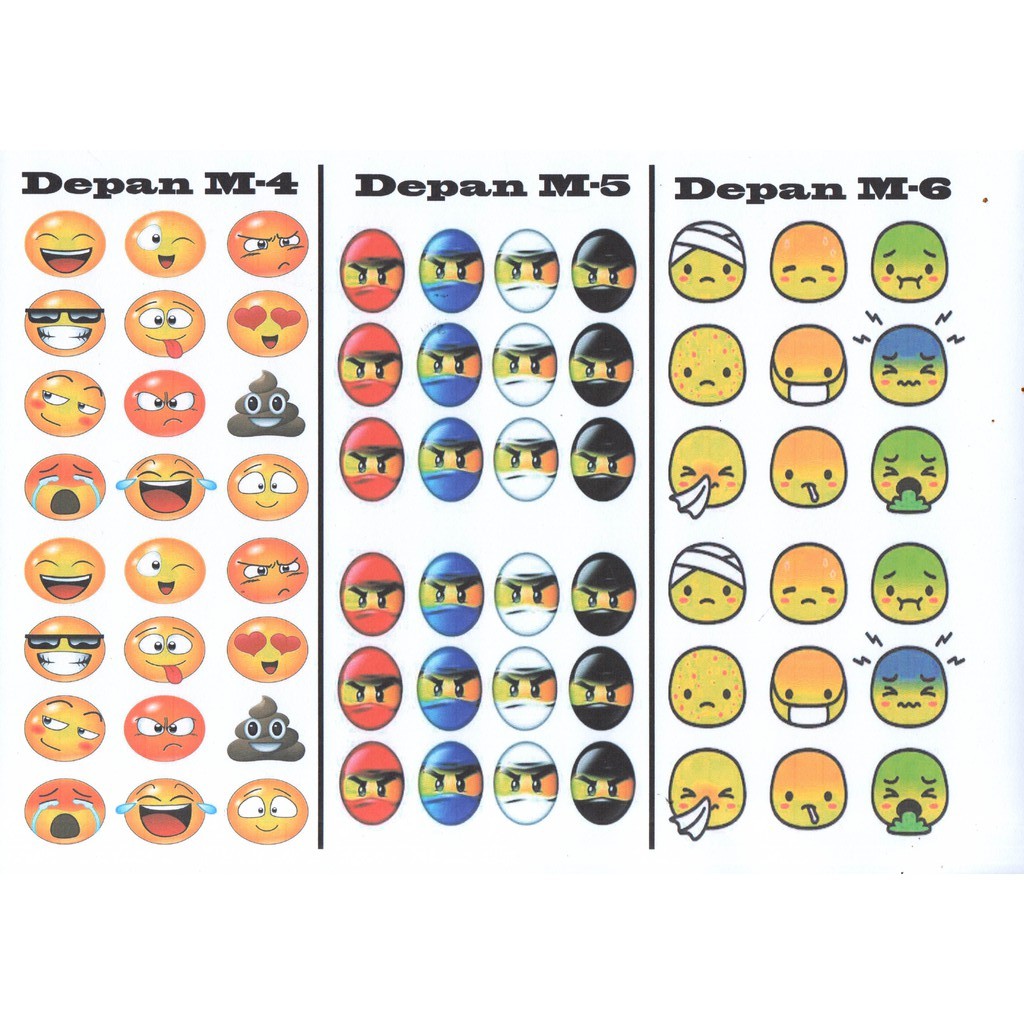 Edible Stamp / Edible Picture / Stiker Makanan Emoji 1