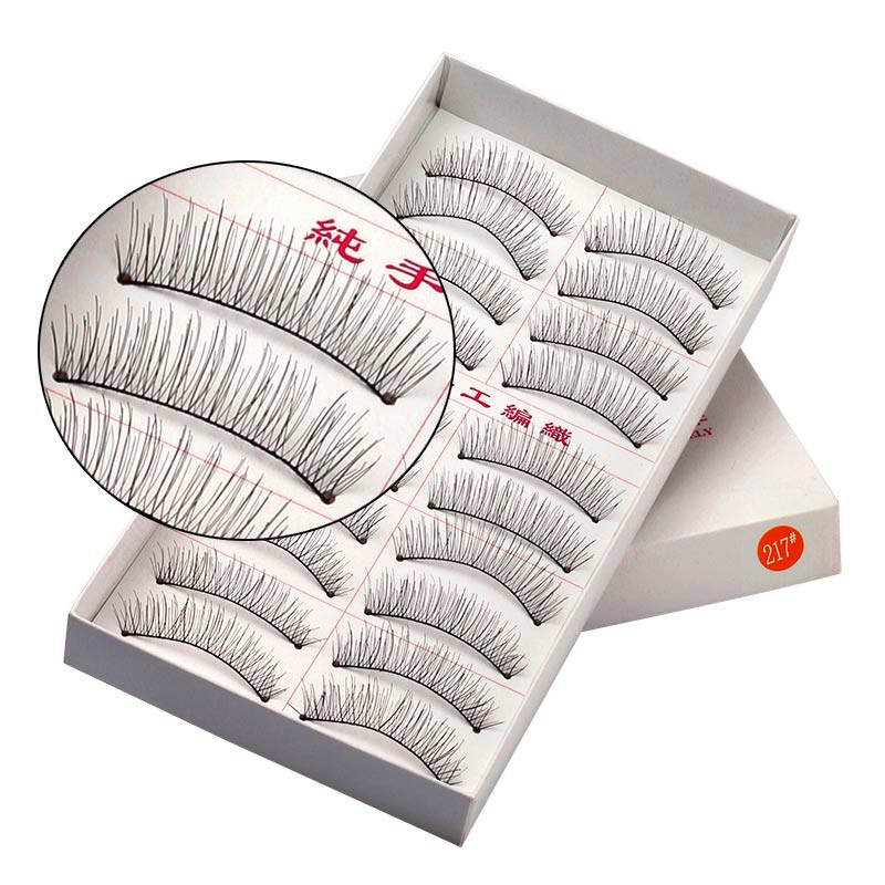 10Pair False Eyelashes Natural Reusable Sparse Cross Long Eyelashes Artificial Bulu mata palsu