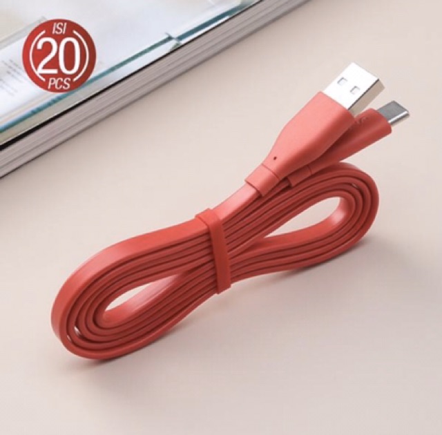 1 TOPLES VIVAN CBC100S ISI 20 Pcs 2.4A DATA CABLE TYPE C COLORFUL ORIGINAL garansi