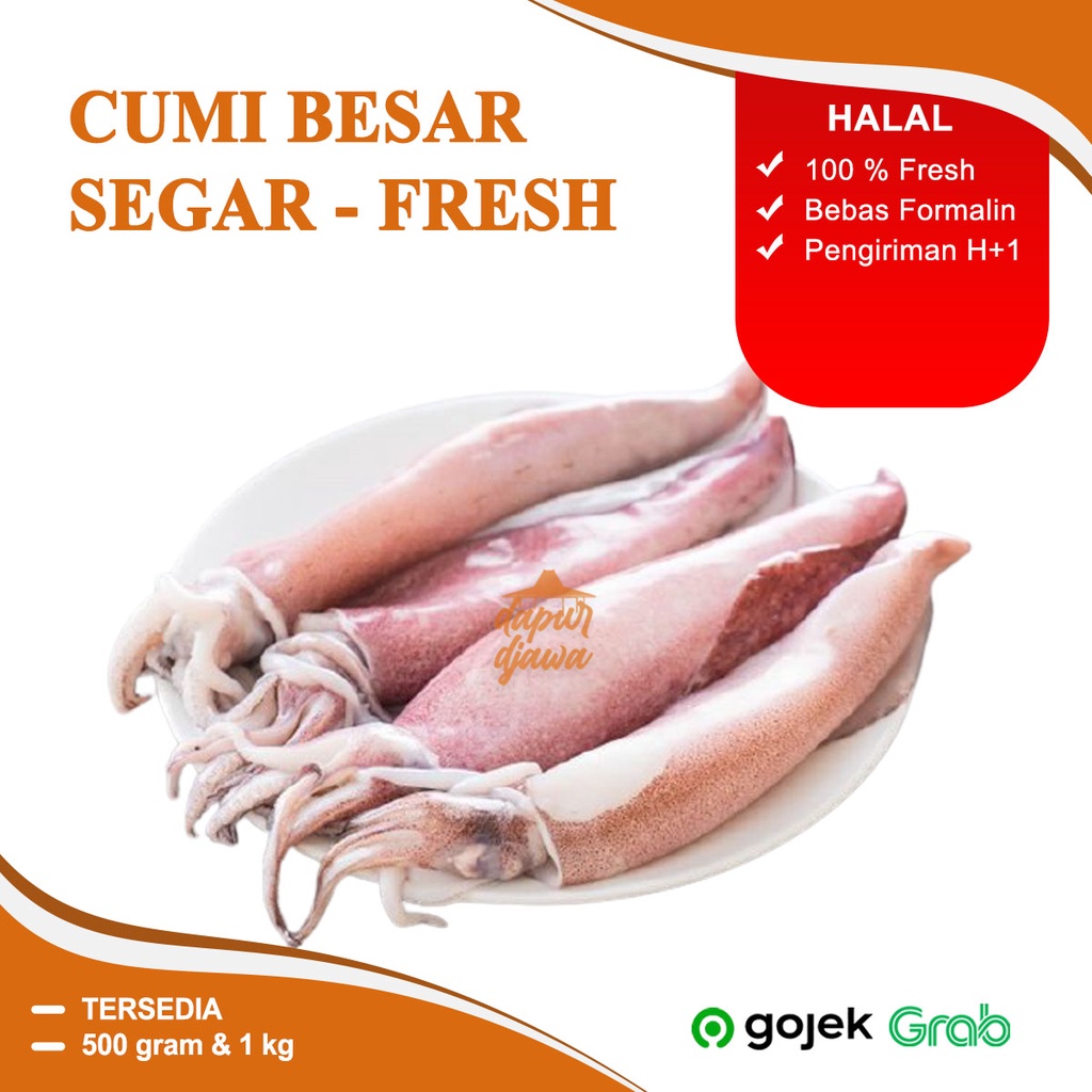 

CUMI SEGAR FROZEN BEKU MURAH SEDANG RING KUPAS BERSIH 100GR 250 GR 500GRAM 1KG SQUID TUBE