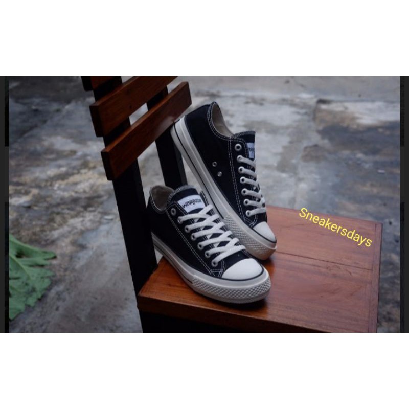 Warrior hermes low black/sepatu warrior hermes/sepatu warrior original 100%√