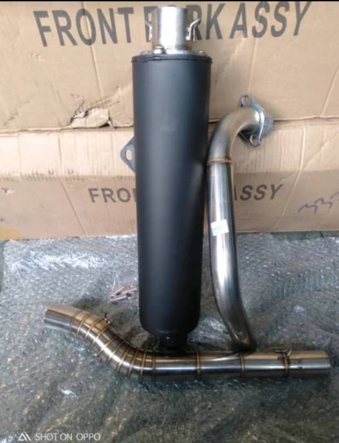 knalpot satria fu standar racing vnd original thailand / knalpot standar racing fu vnd  embos
