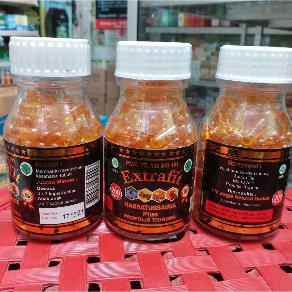 

Kapsul Extrafit Habbatussauda Oil Plus Propolis Trigona isi 200