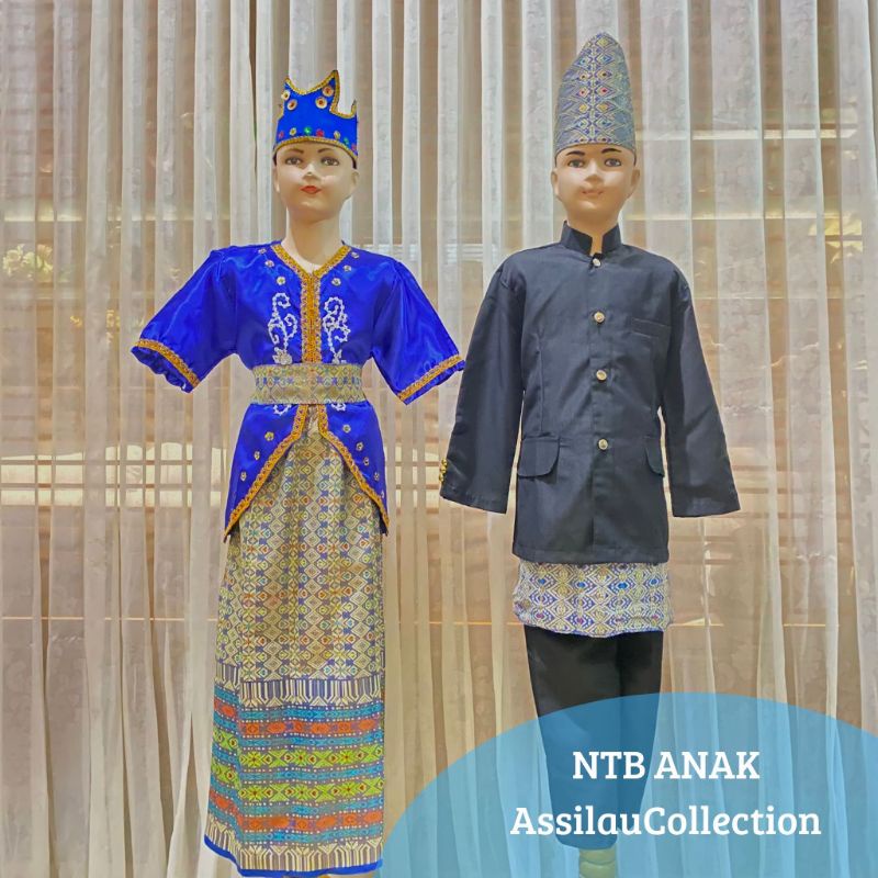 baju adat tradisional NTB anak TK.SD.SMP//pakaian adat nusantara NTB anak setelan