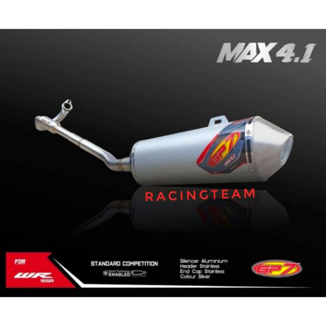Knalpot GP7 GP 7 type MAX 4.1 KLX D-Tracker Wr155 original produk
