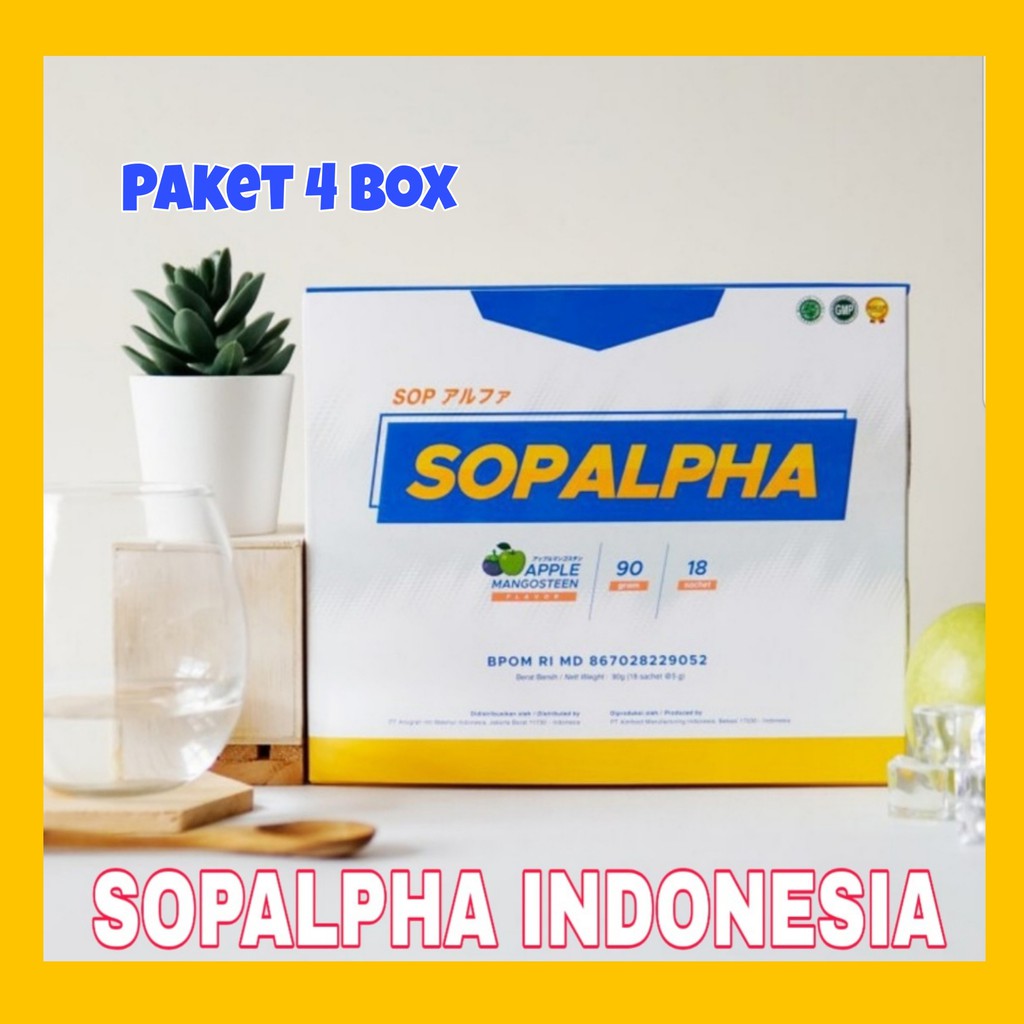 SOPALPHA Suplemen Kesehatan / Multivitamin, 4 Box = 72 sachet