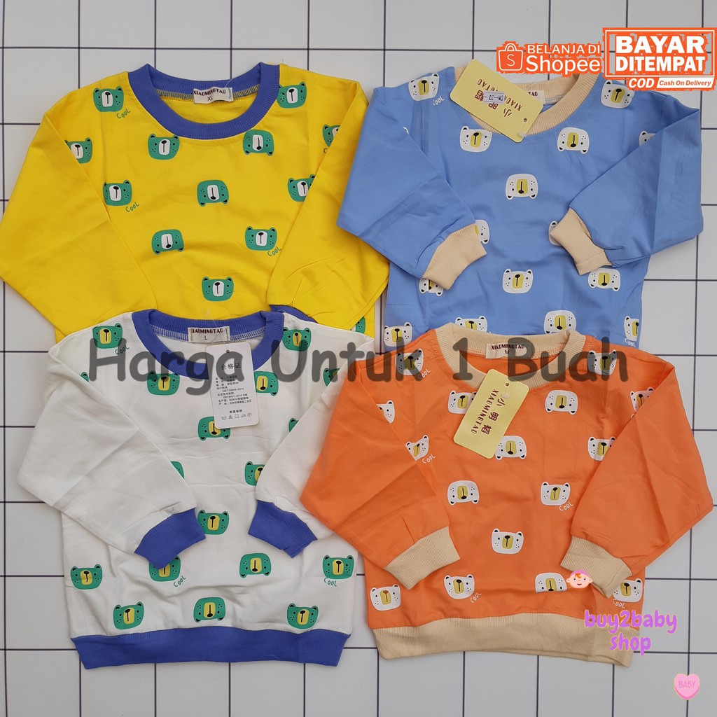 Sweater Kaos Bahan Premium Sangat Halus dan Lembut Helly Series 6 bulan s.d 3 Tahun 1 PCS