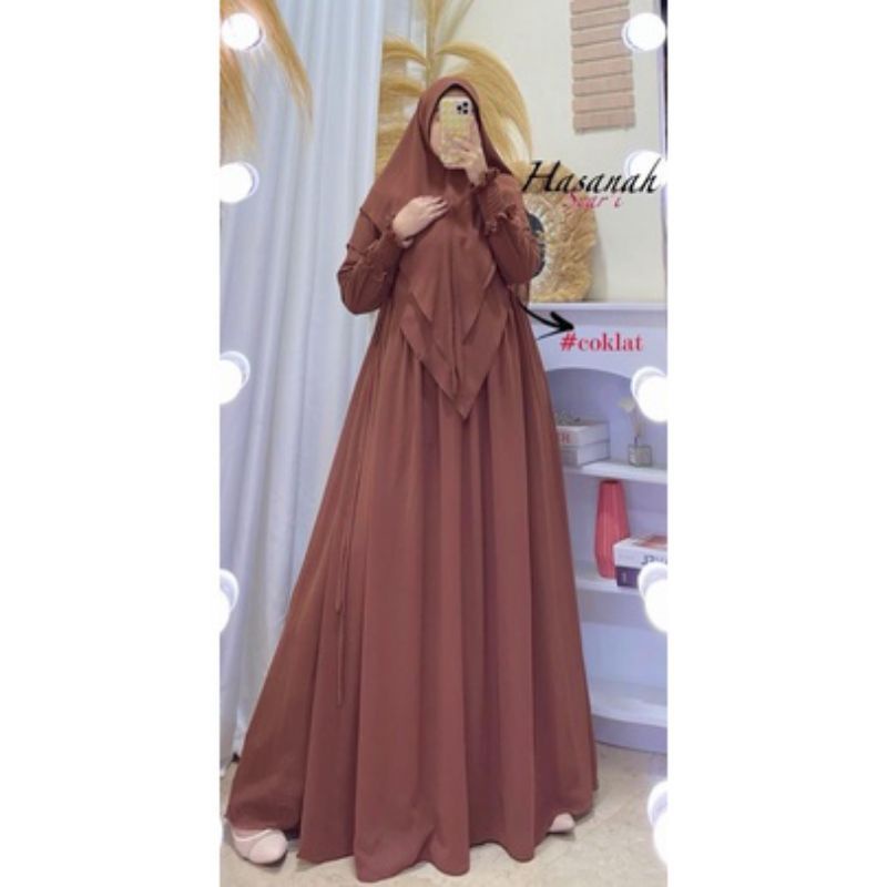 GAMIS SYAR'I HASANAH/GAMIS CERUTY BABYDOLL PREMIUM/ FULL FURING/ BUSUI/RESLETING DEPAN