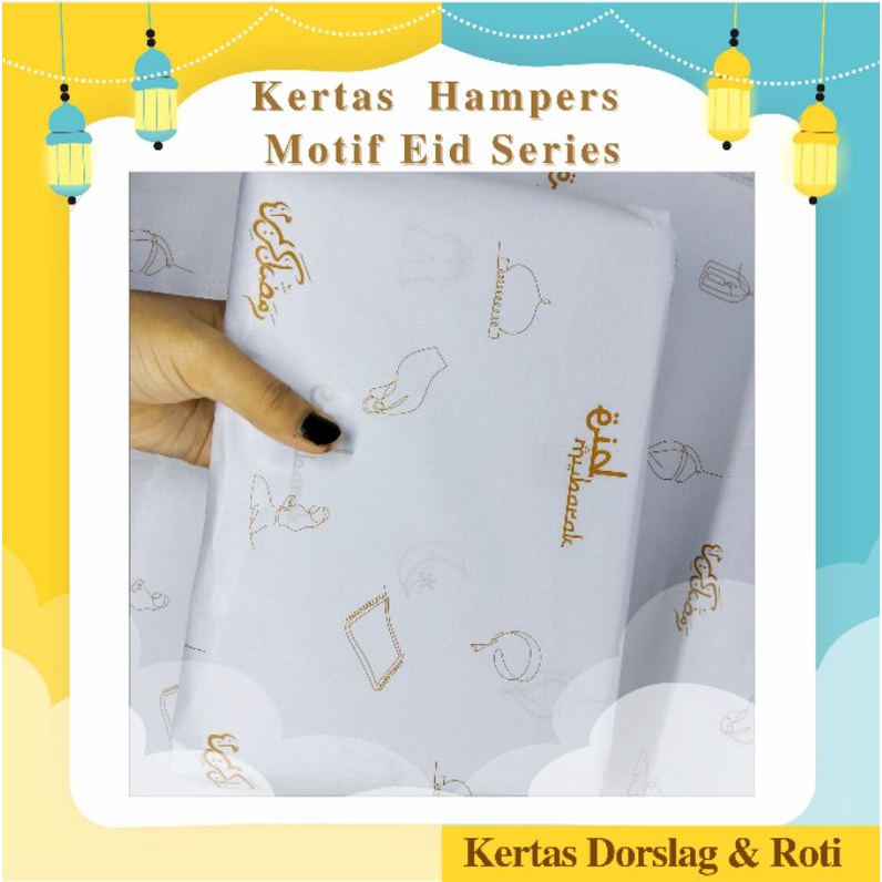 (20pcs) Ramadhan &amp; Eid Series Wrapping paper hampers Kertas Dorslag, Kertas Roti, Kertas packing Hampers jilbab, Al Qur'an, Mukena, gamis dll